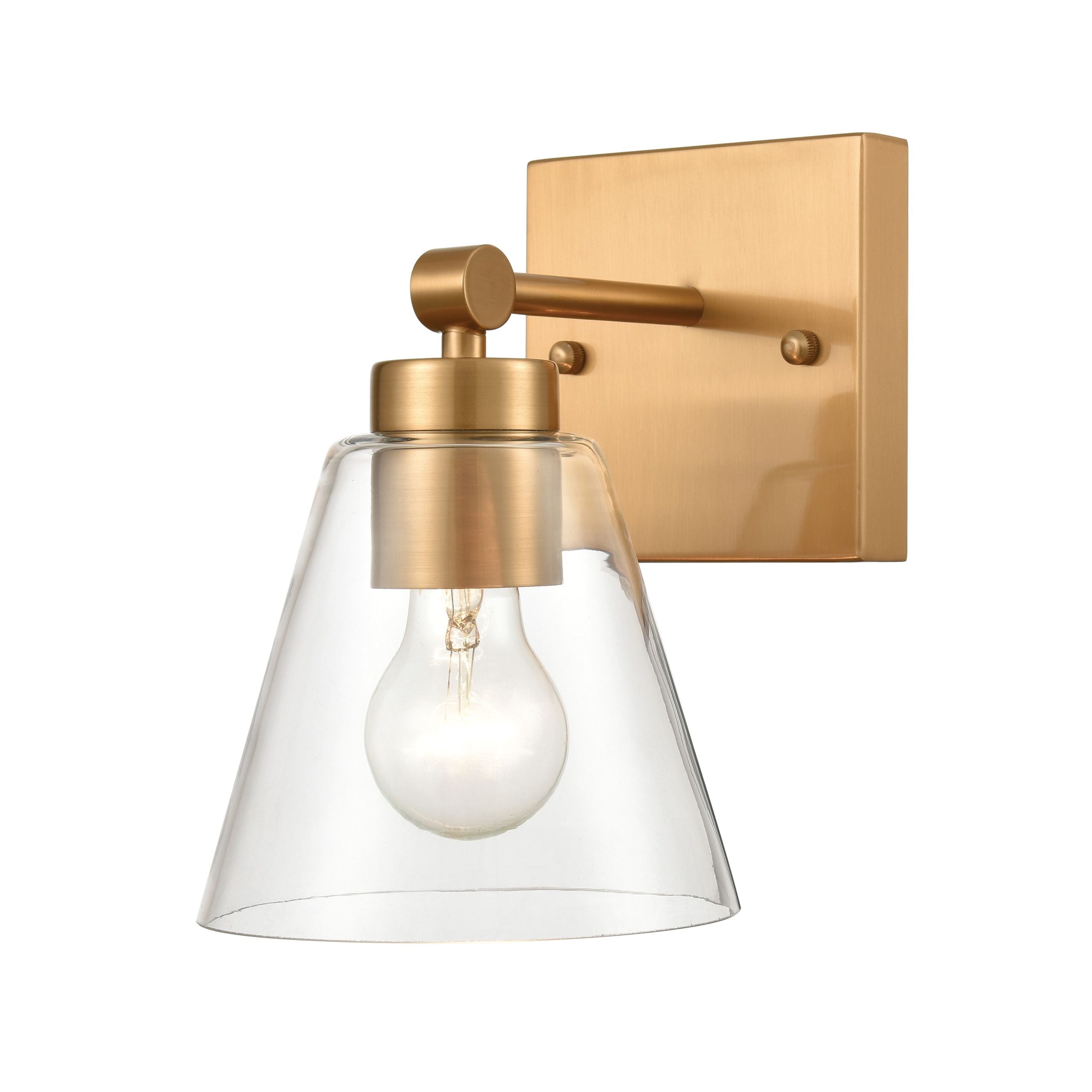 ELK SHOWROOM 18333/1 East Point 10” High 1-Light Sconce – Satin Brass