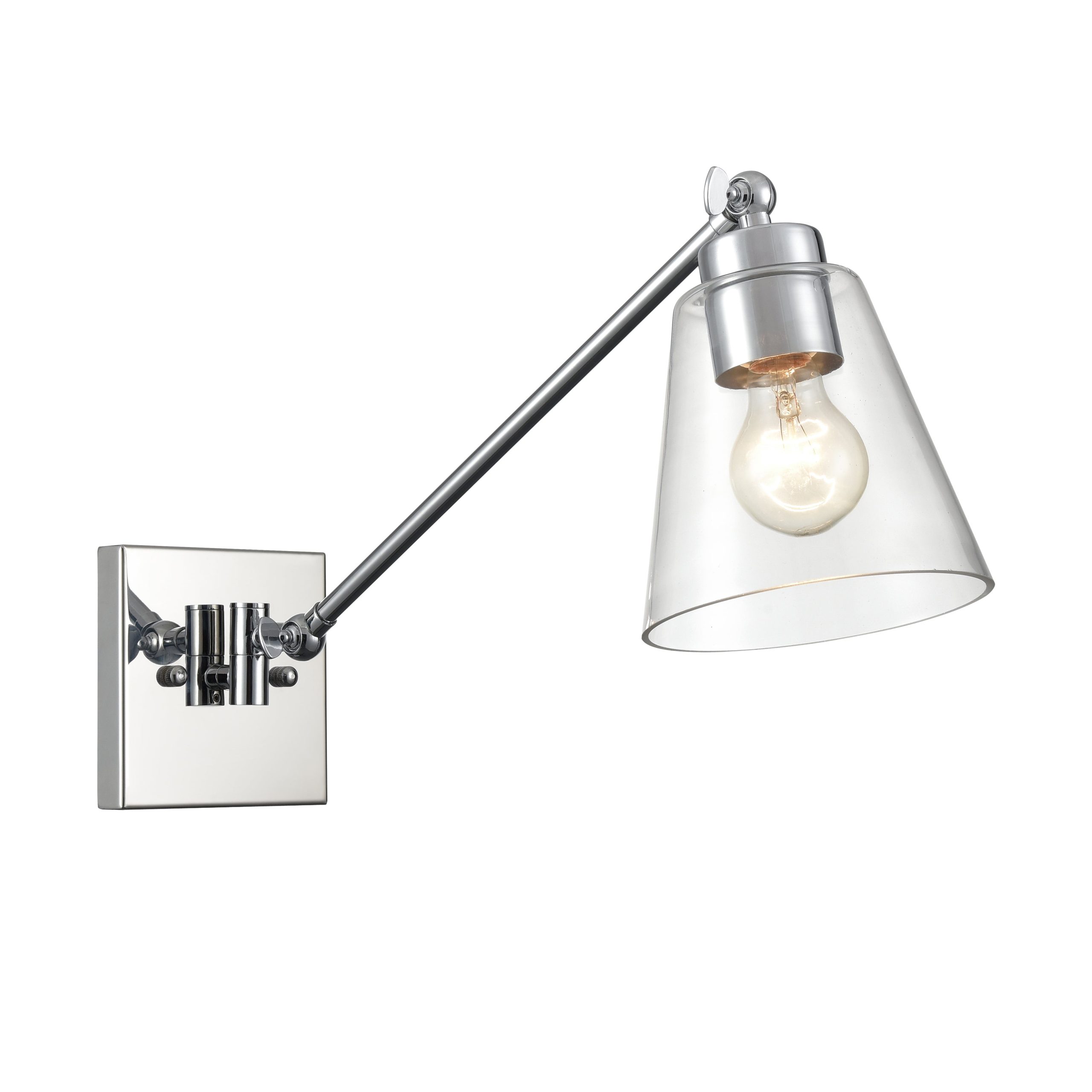 ELK SHOWROOM 18342/1 East Point 14.5” High 1-Light Swingarm Sconce – Polished Chrome