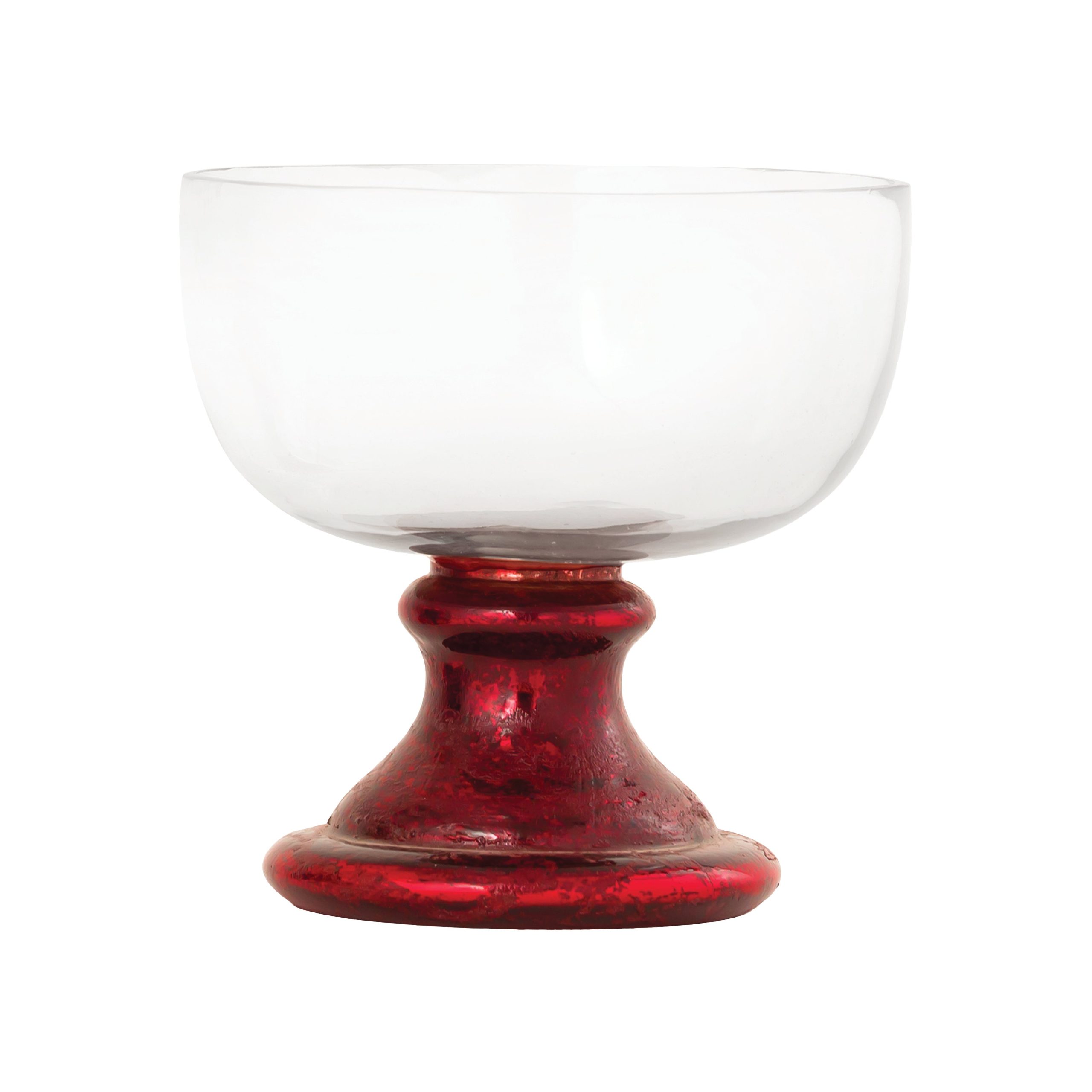 ELK STUDIO 209048 Melrose Bowl – Small Antique Red Artifact and Clear