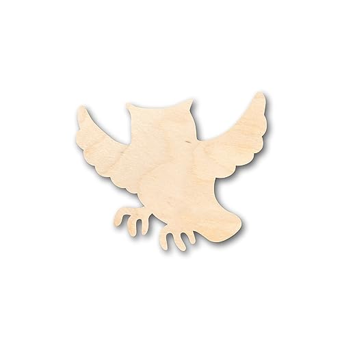 Unfinished Wood Flying Owl Shape – Craft – up to 36″ DIY 10″ / 3/4″