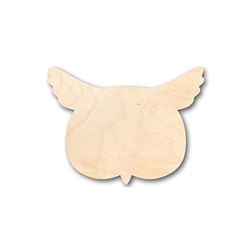 Unfinished Wood Owl Head Shape – Animal – Wildlife – Craft – up to 24″ DIY 10″ / 3/4″