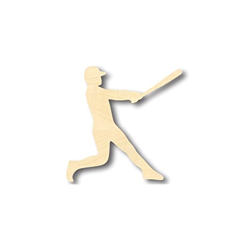 Unfinished Wood Baseball Player Shape – Sports – Kids Room Decor – up to 24″ DIY 10″ / 1/4″