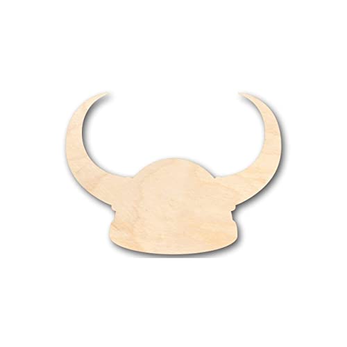 Unfinished Wood Viking Hat Shape – Football – History – Craft – up to 24″ DIY 12″ / 1/4″