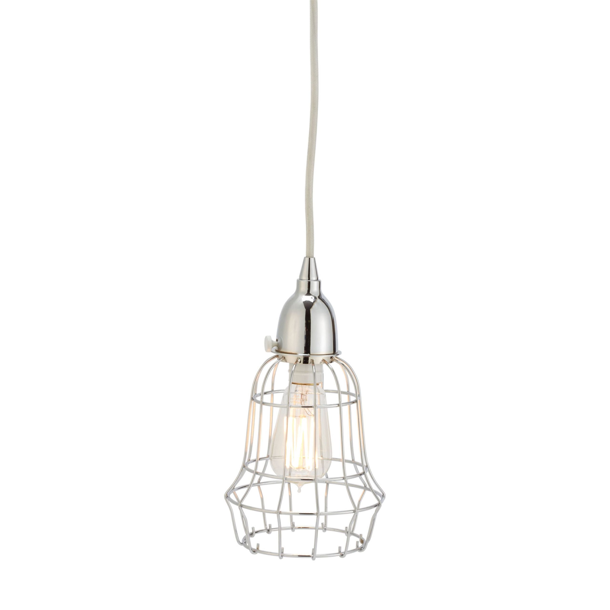 ELK SIGNATURE 225040 Wire 6” Wide 1-Light Mini Pendant – Silver