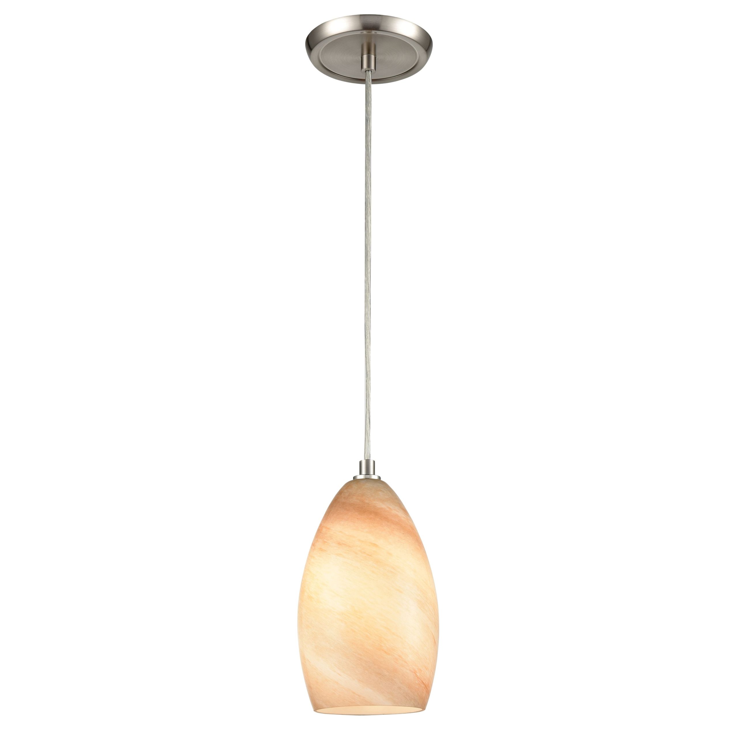 ELK SHOWROOM 30250/1 Planetario 5” Wide 1-Light Mini Pendant – Satin Nickel