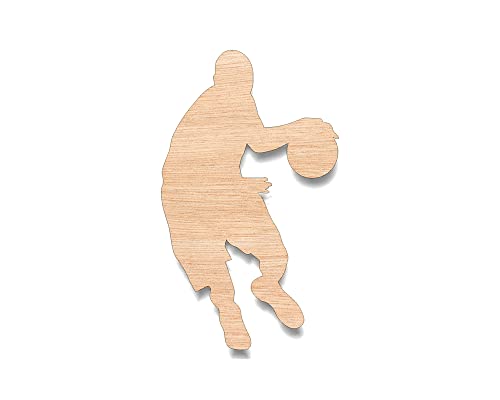 Unfinished Wood for Crafts – Basket Ball Player – Large & Small – Pick Size – Unfinished Wood Cutout Shapes Sports Team Trophy – Various Size, 1/8