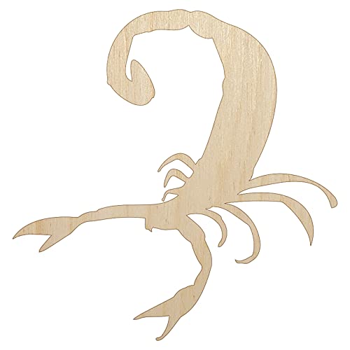 Scorpion Insect Solid Unfinished Wood Shape Piece Cutout for DIY Craft Projects – 1/8 Inch Thick – 6.25 Inch Size