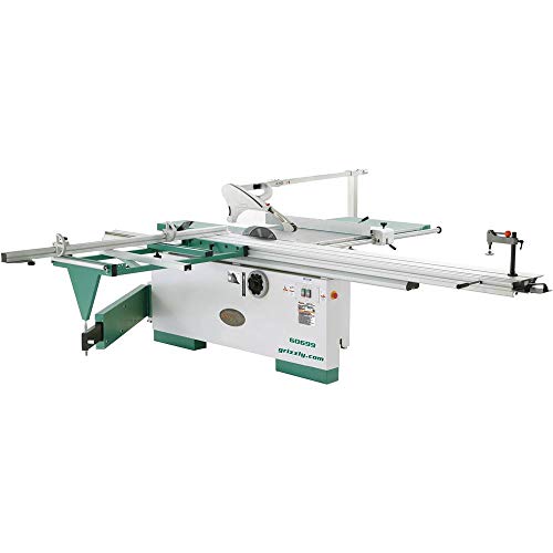 Grizzly Industrial G0699-12″ 7-1/2 HP 3-Phase Sliding Table Saw with Scoring Blade Motor