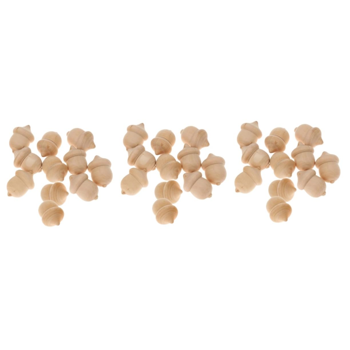 COHEALI 60 Pcs Wood Shapes for Painting Blank Peg Doll Driftwood for Crafts Xmas Wood Peg Wood Peg Doll Unfinished Wood Acorn Cutouts Christmas Peg