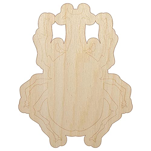 Horned Dynastid Rhinoceros Beetle Insect Unfinished Wood Shape Piece Cutout for DIY Craft Projects – 1/8 Inch Thick – 6.25 Inch Size