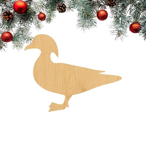 3 Pcs Wood Duck Supply 3″ Wooden Shape Ornaments Unique Unpainted Smooth Surface Unfinished Laser Cutout Wood Sheets Boards for Crafts 1/8 Inch Thick