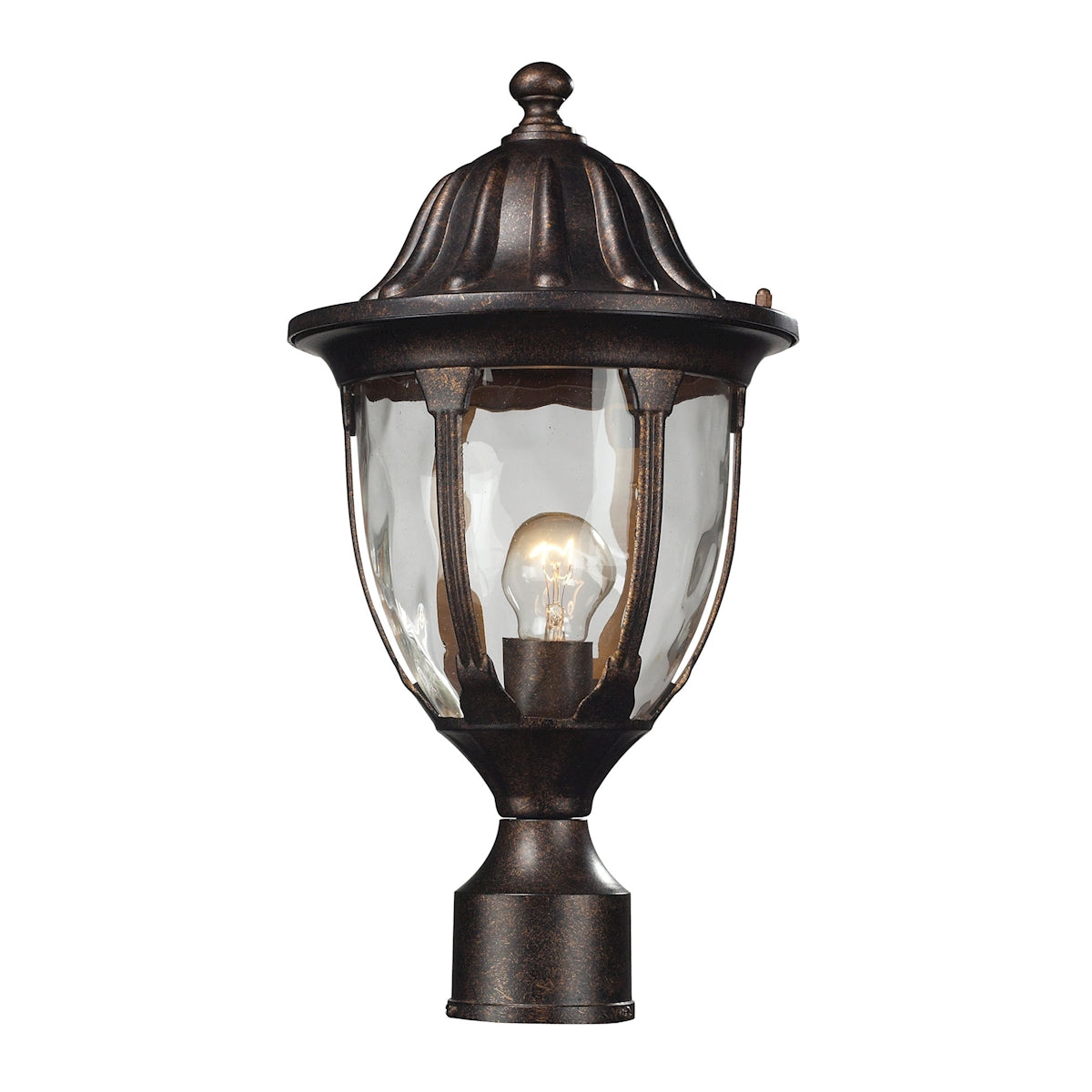 ELK SHOWROOM 45005/1 Glendale 17” High 1-Light Outdoor Post Light – Regal Bronze