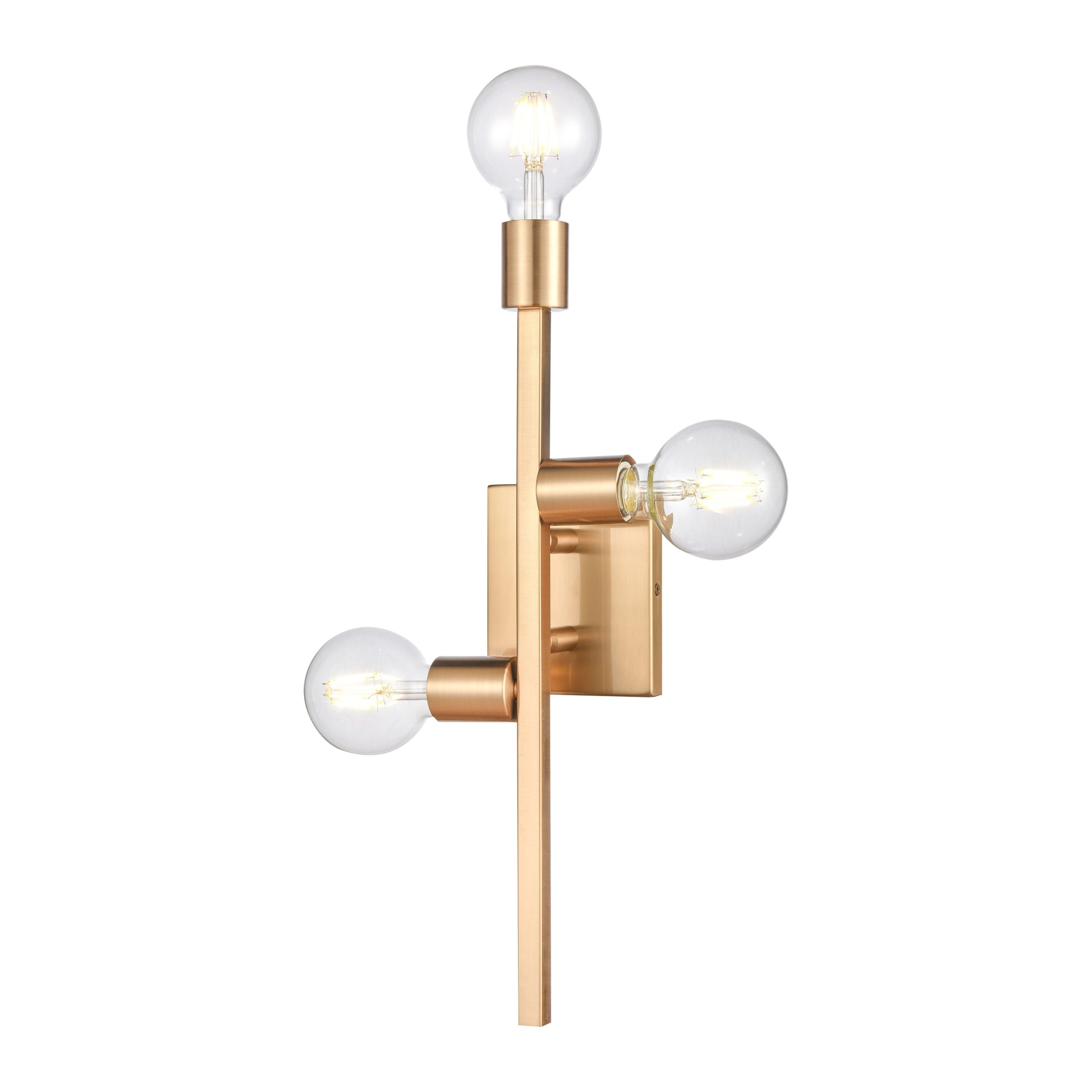 ELK SHOWROOM 47434/3 Attune 19” High 3-Light Sconce – Burnished Brass