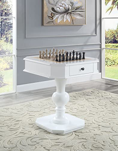 Acme Galini 2-Drawer Wooden Game Table in White