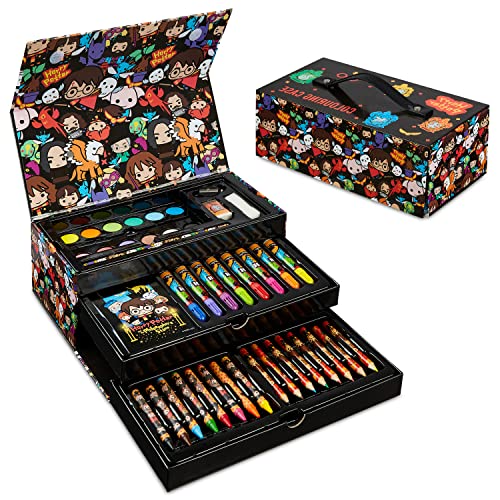 Harry Potter Art Set, Colouring Sets for Children, Over 40 Art Supplies for Kids in Travel Case