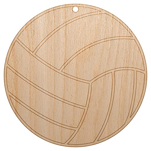 Volleyball Sport Unfinished Craft Wood Holiday Christmas Tree DIY Pre-Drilled Ornament