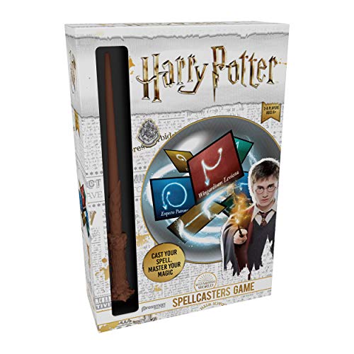 Harry Potter Spellcasters-A Charade Game with A Magical Spin – Cast Your Spell and Master Your Magic – Includes Spellcaster Wand (Replica of Harry