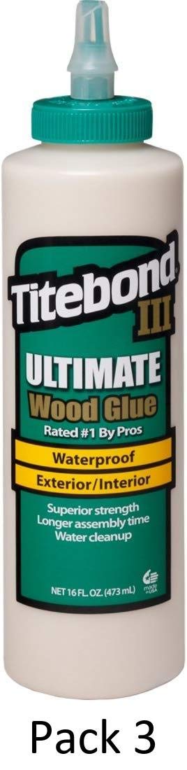 Titebond III Ultimate Wood Glue, 16-Ounces #1414, 3 Pack