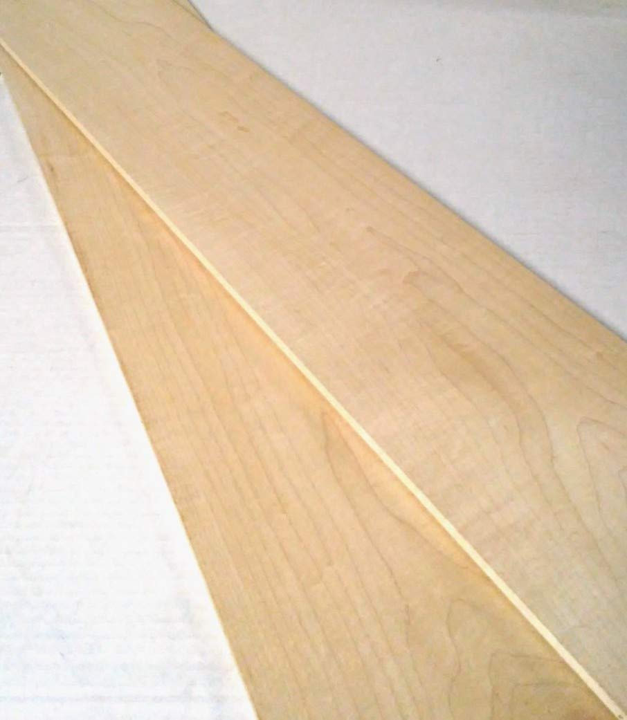 Pack of 2 Hard Maple 1/4″ Thick, Up to 7″ Wide, 24″ Long. You Choose Width. Thin Solid Wood Lumber Made by Wood-Hawk (1/4 x 5 x 24)