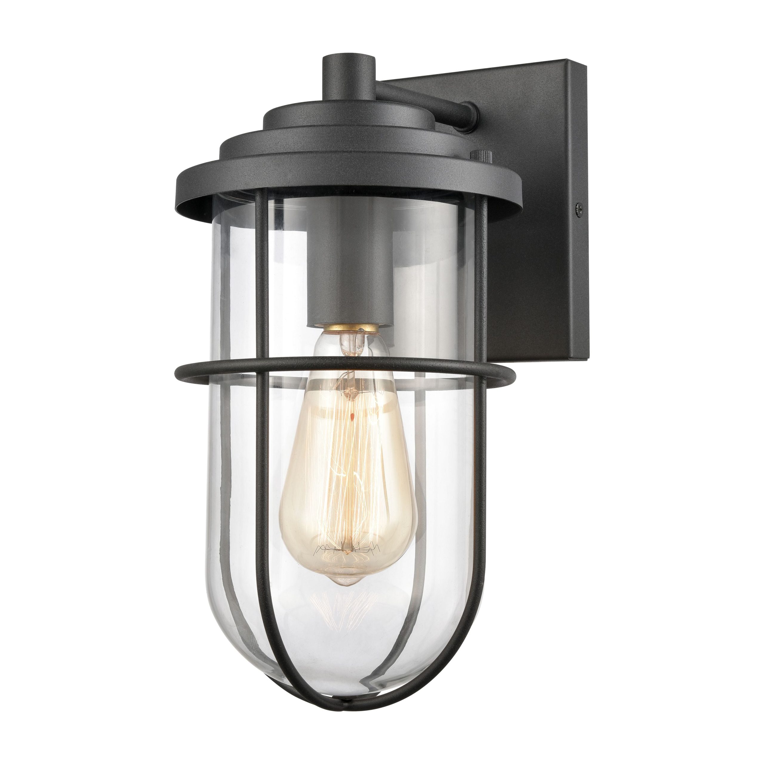 ELK SHOWROOM 69373/1 Coastal Farm 13” High 1-Light Outdoor Sconce – Charcoal