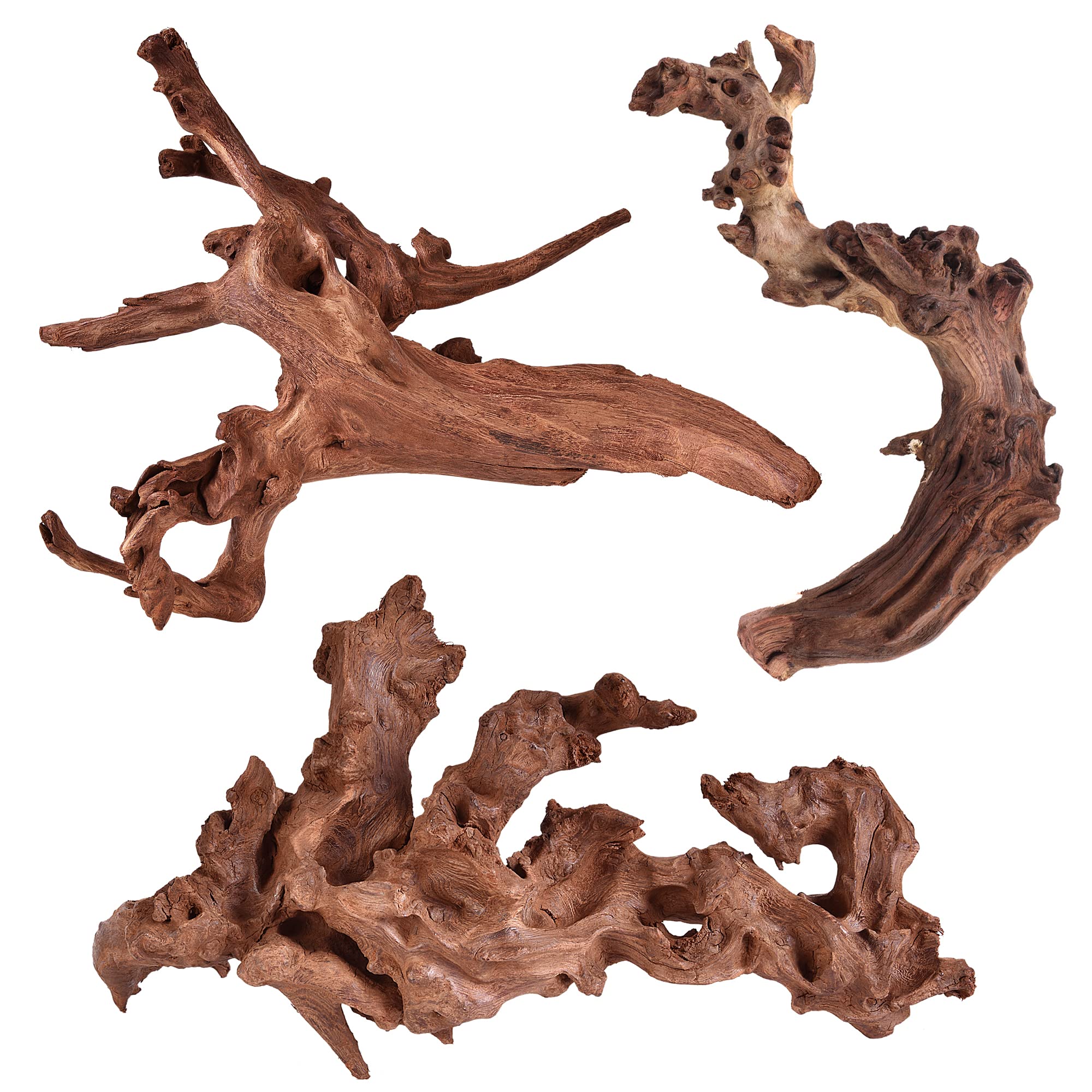 majoywoo Natural Coral Driftwood for Aquarium Decor Fish Tank Decorations, Assorted Driftwood Branch 6-10″ 3 Pcs, Reptile Decor…