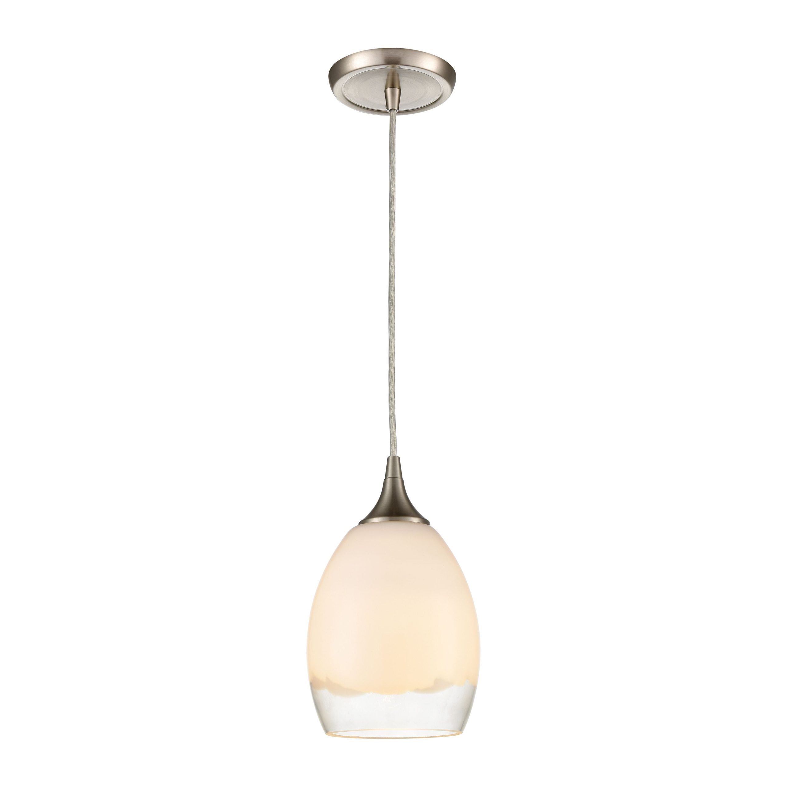 ELK SHOWROOM 85214/1 Cirrus 6” Wide 1-Light Pendant – Satin Nickel