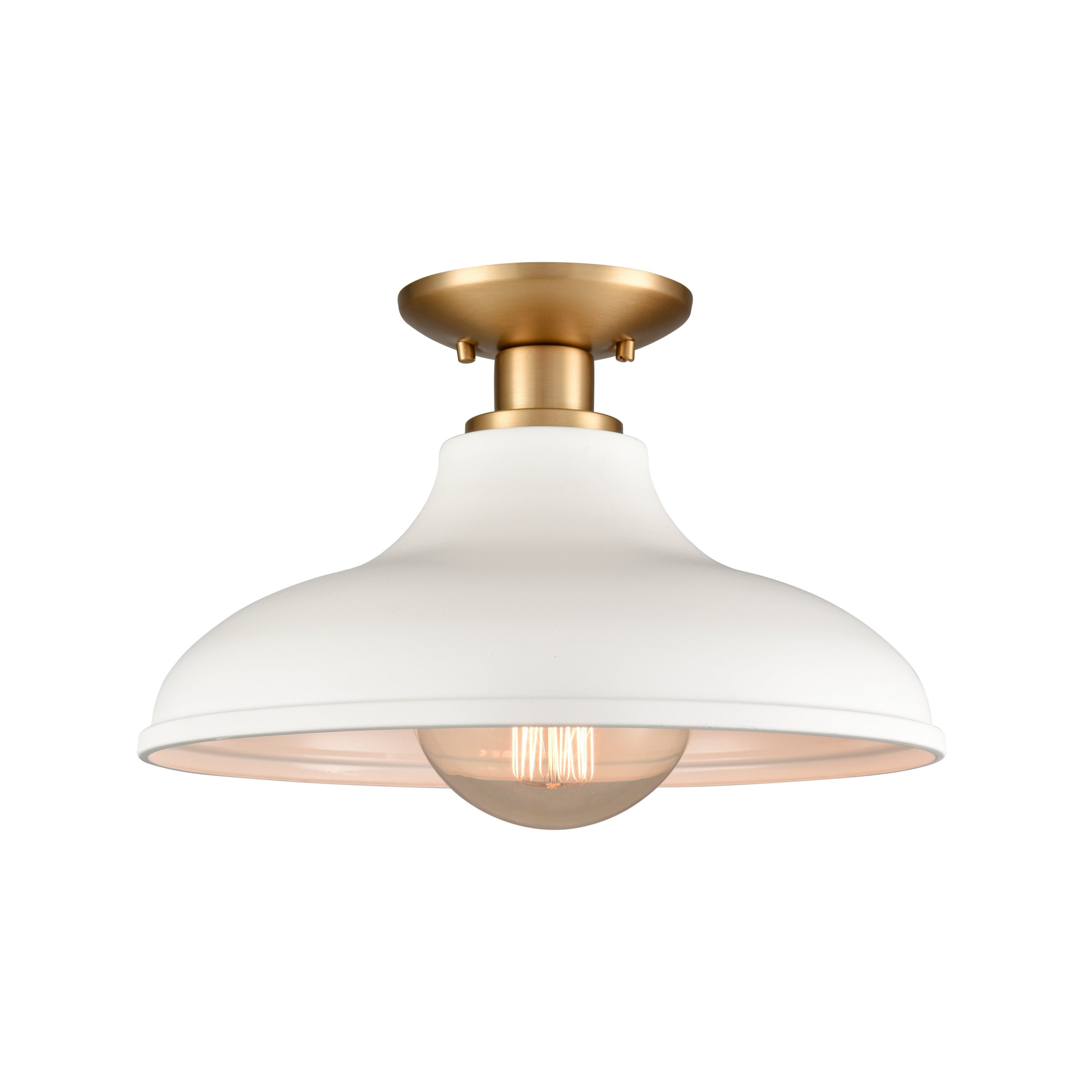 ELK SHOWROOM 89264/1 Grenville 13” Wide 1-Light Semi Flush Mount – Brushed Gold