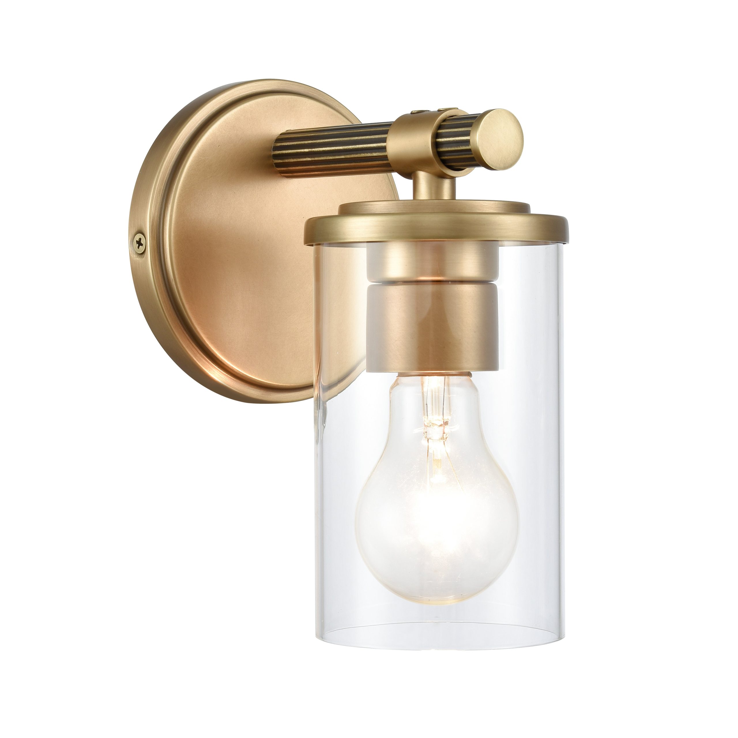 ELK SHOWROOM 89860/1 Burrow 5” Wide 1-Light Vanity Light – Natural Brass