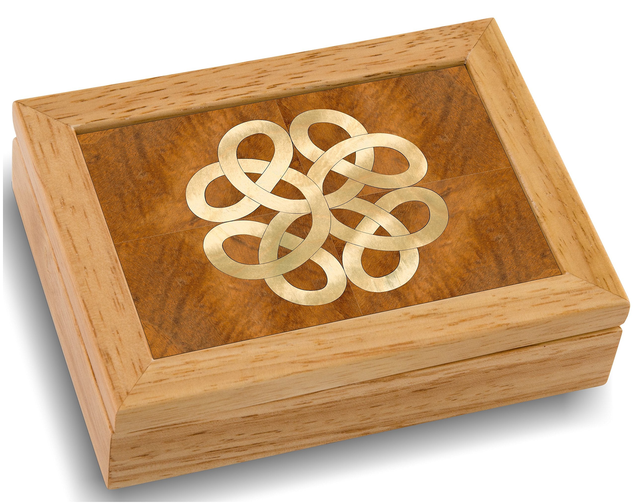 MarqArt Wood Art Celtic Box – Handmade USA – Unmatched Quality – Unique, No Two are the Same – Original Work of Wood Art. A Celtic Gift, Ring,