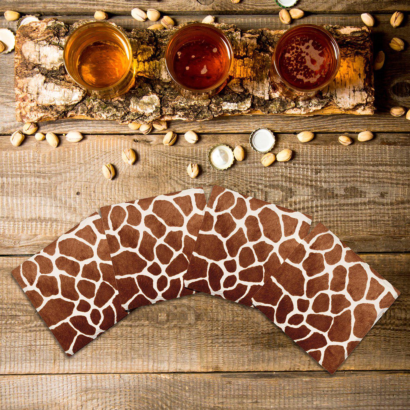 Giraffe Print |Drink Coaster Set