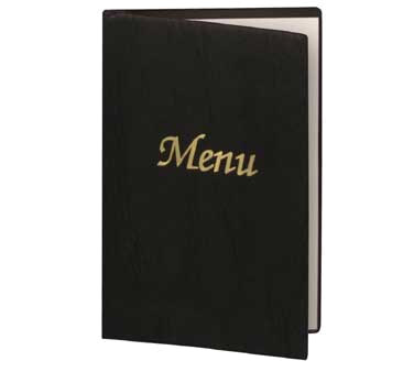 Risch 700 5.5X8.5 MB MENU – Vinyl Menu Cover, 5-1/2″ x 8-1/2″, double, gold “Menu” imprint, (Case of 24)