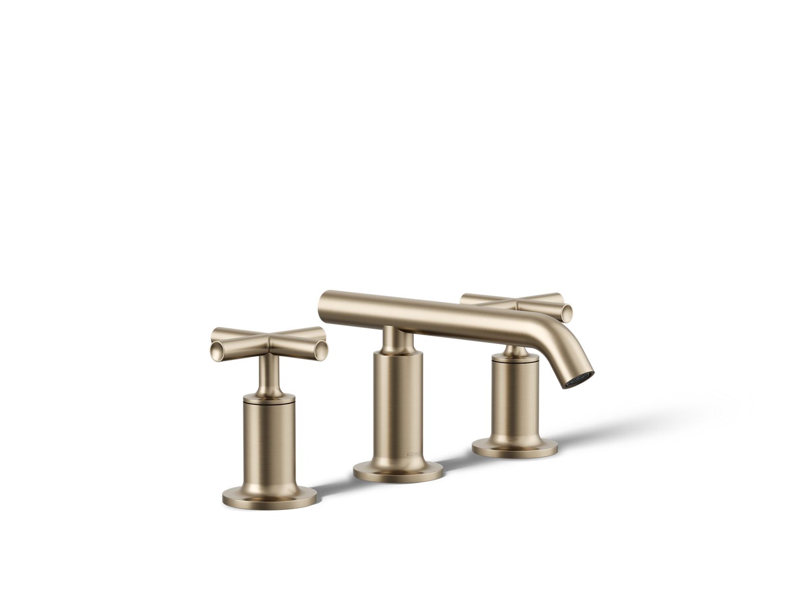 KOHLER K-14410-3-BV Purist Widespread Bathroom Sink Faucet With Cross Handles, 1.2 Gpm In Vibrant Brushed Bronze