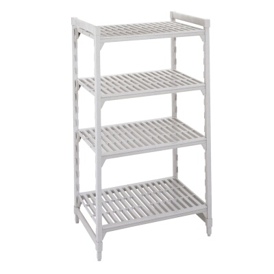 Cambro CPU217272V4PKG – Shelving Unit, 21″W x 72″L x 72″H, (4) vented shelves, speckled gray