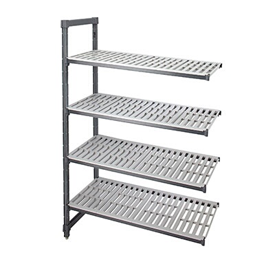 Cambro EXA217272V4480 – Add-On Shelving Unit, 21″W x 72″L x 72″H, (4) vented shelves, speckled gray