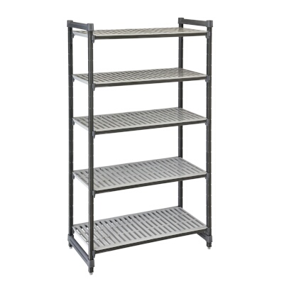 Cambro EXU212472V5480 – Shelving Unit, 21″W x 24″L x 72″H, (5) vented shelves, speckled gray