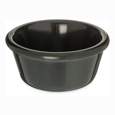 Carlisle S29003 – Ramekin, 6 oz., 3-9/10″ dia., smooth, safe up to 212°F, melamine, black, (Case of 48)