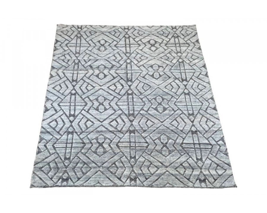 Gordian Rugs – Alhambra Teal Gray Hand Knotted Rug Collection