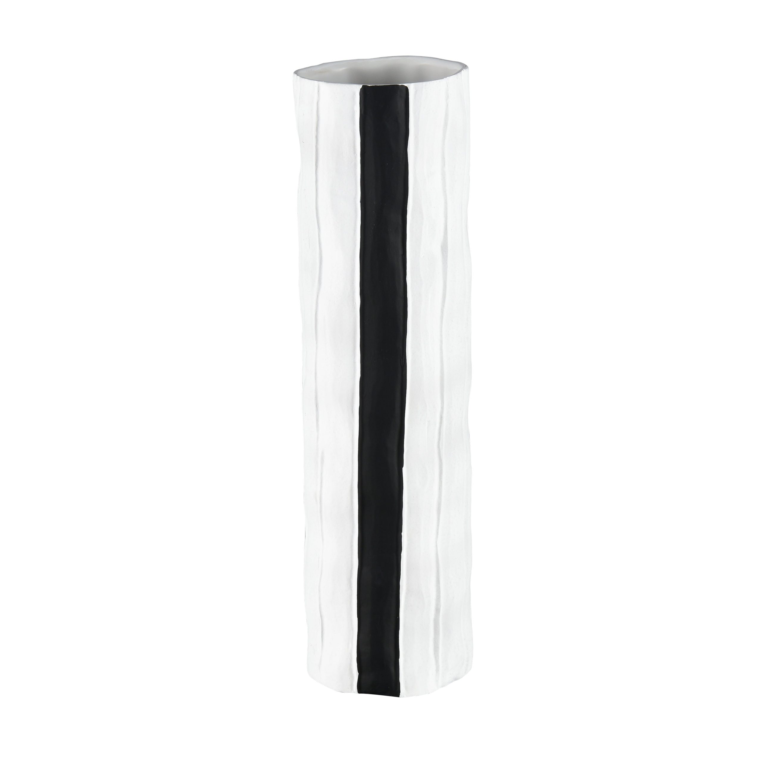 ELK SIGNATURE H0017-9164 Clark Vase – Striped Black