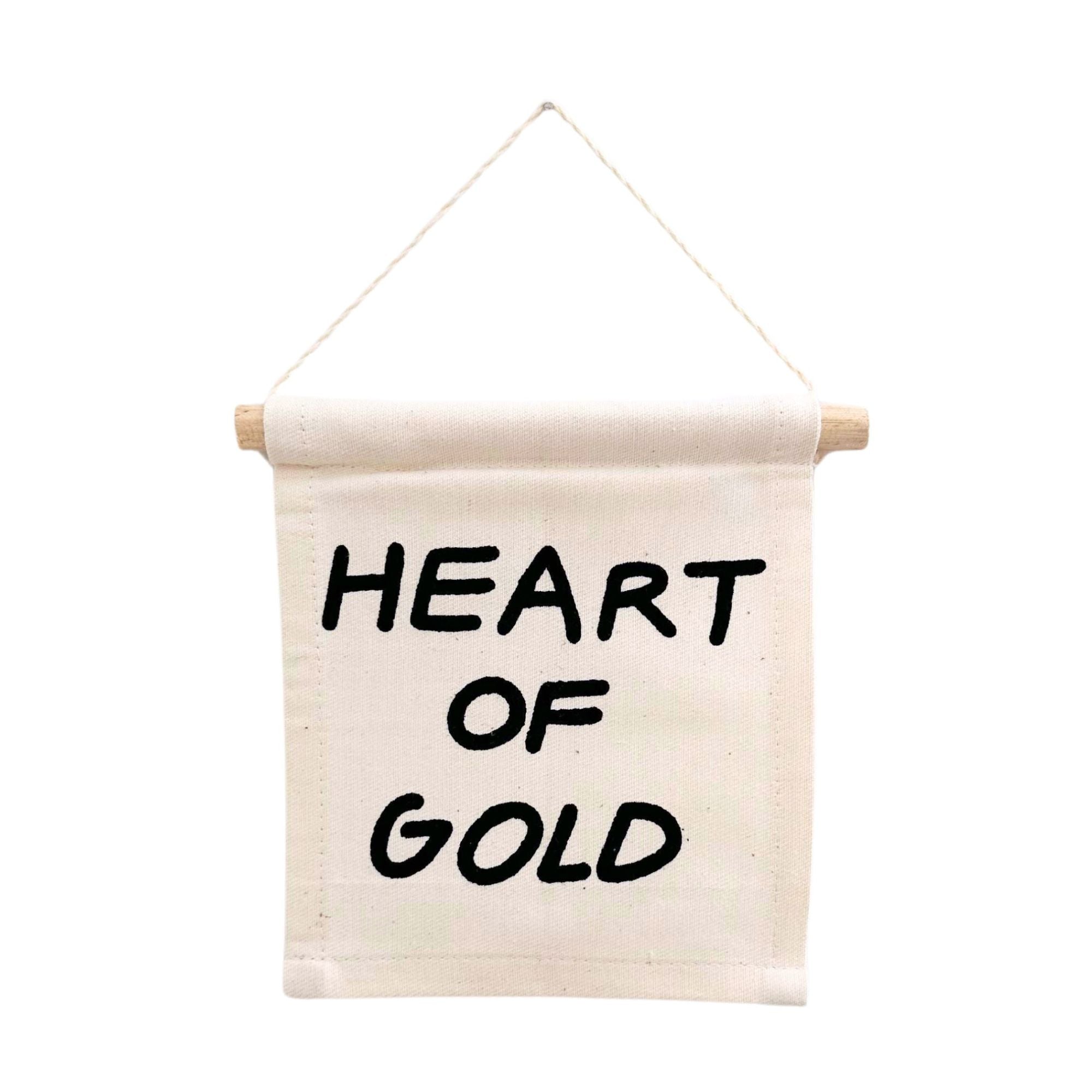 Heart Of Gold Hang Sign