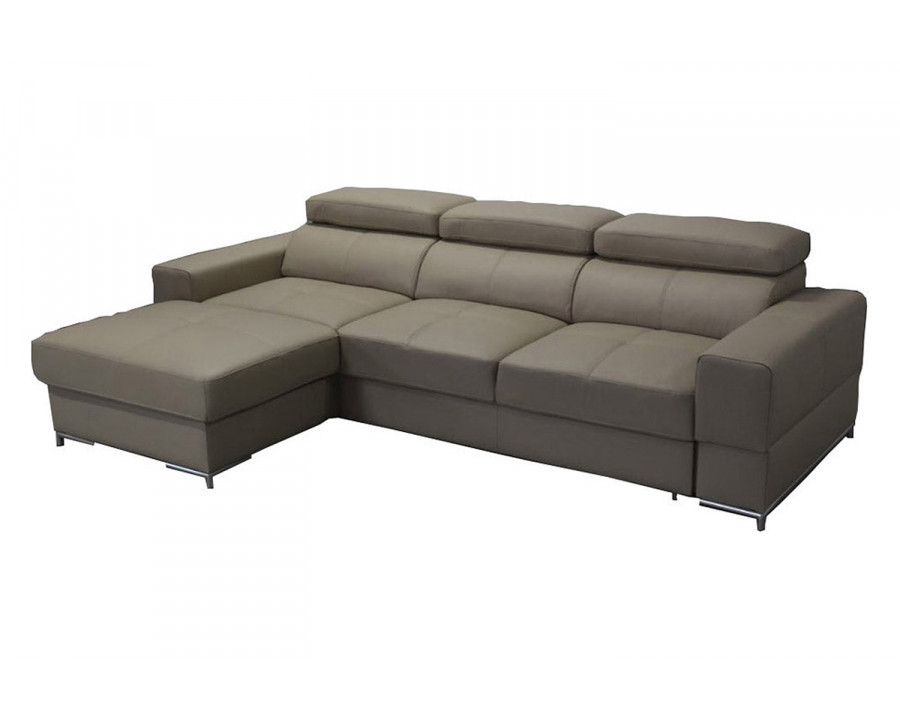 Maxima – Bazalt Natural Leather Sleeper Sectional