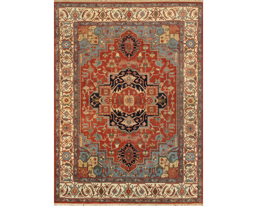 Pasargad – Serapi Collection Hand-Knotted Wool Rust Area Rug PB-5B