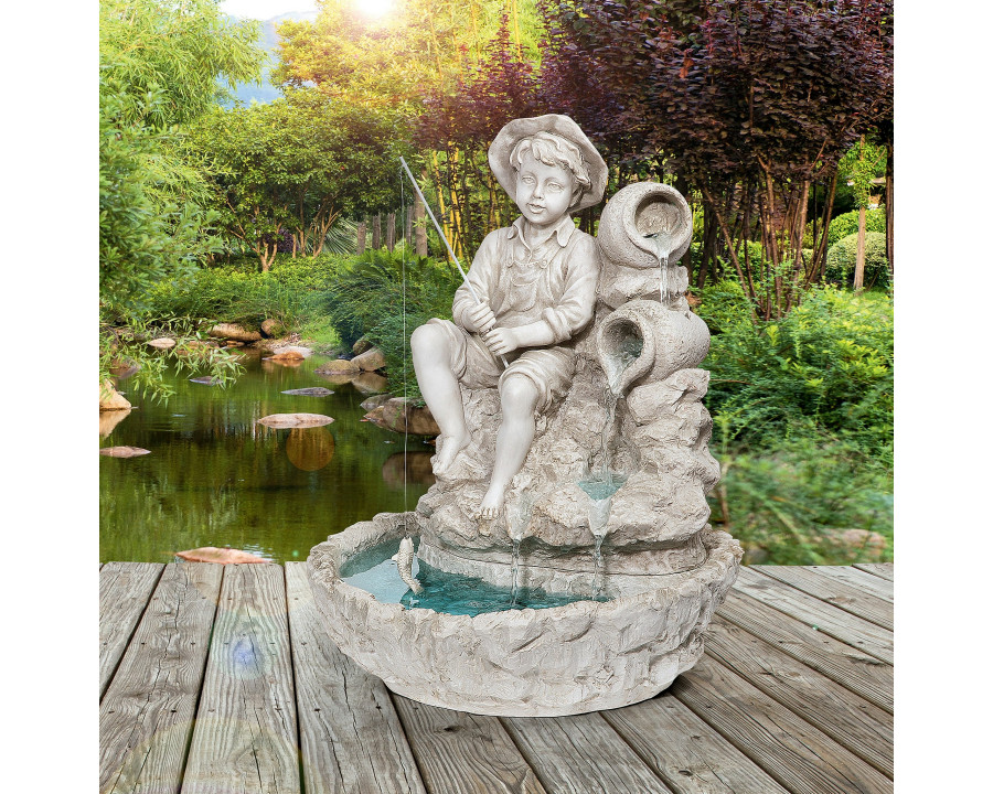 Toscano – Little Fisherman at the Fishin Hole Sculptural Fountain