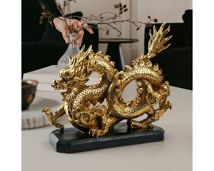 Toscano – Emperor’s Golden Dragon Asian Statue