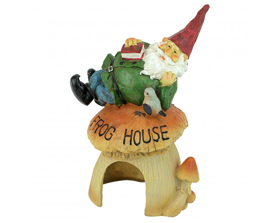 Toscano – Gnome Frog House Garden Statue