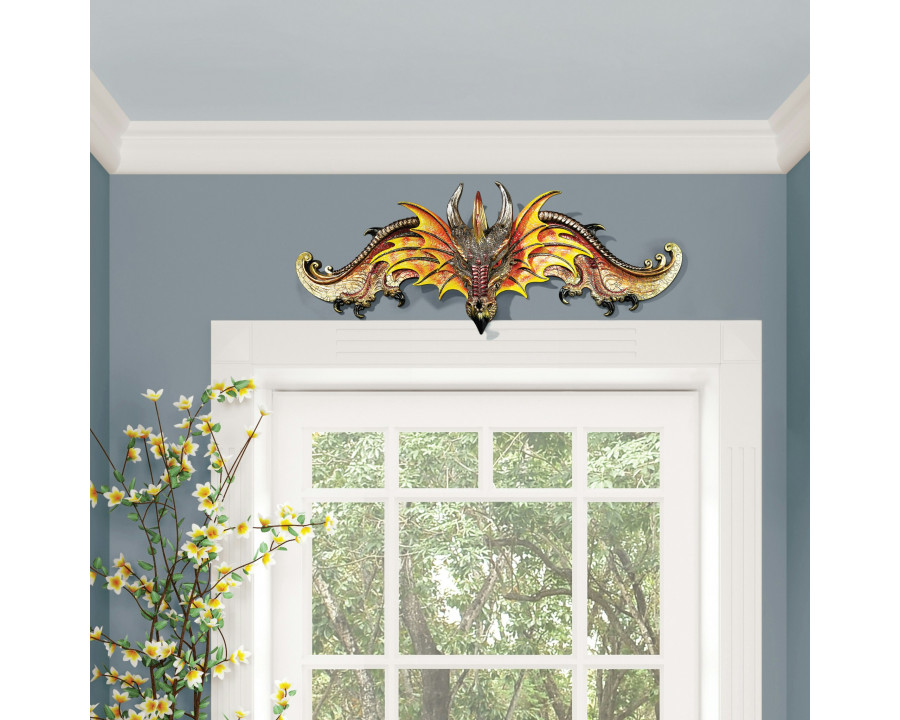 Toscano – Dragon of Kingsbridge Manor Sculptural Wall Pediment