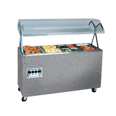 Vollrath 38728464 – Portable Hot Food Electric Steam Table w/Granite Wrap & Locking Casters