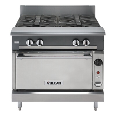 Vulcan V2B18B – Heavy Duty Range, gas, 18″, (2) burners, storage base with cabinet doors