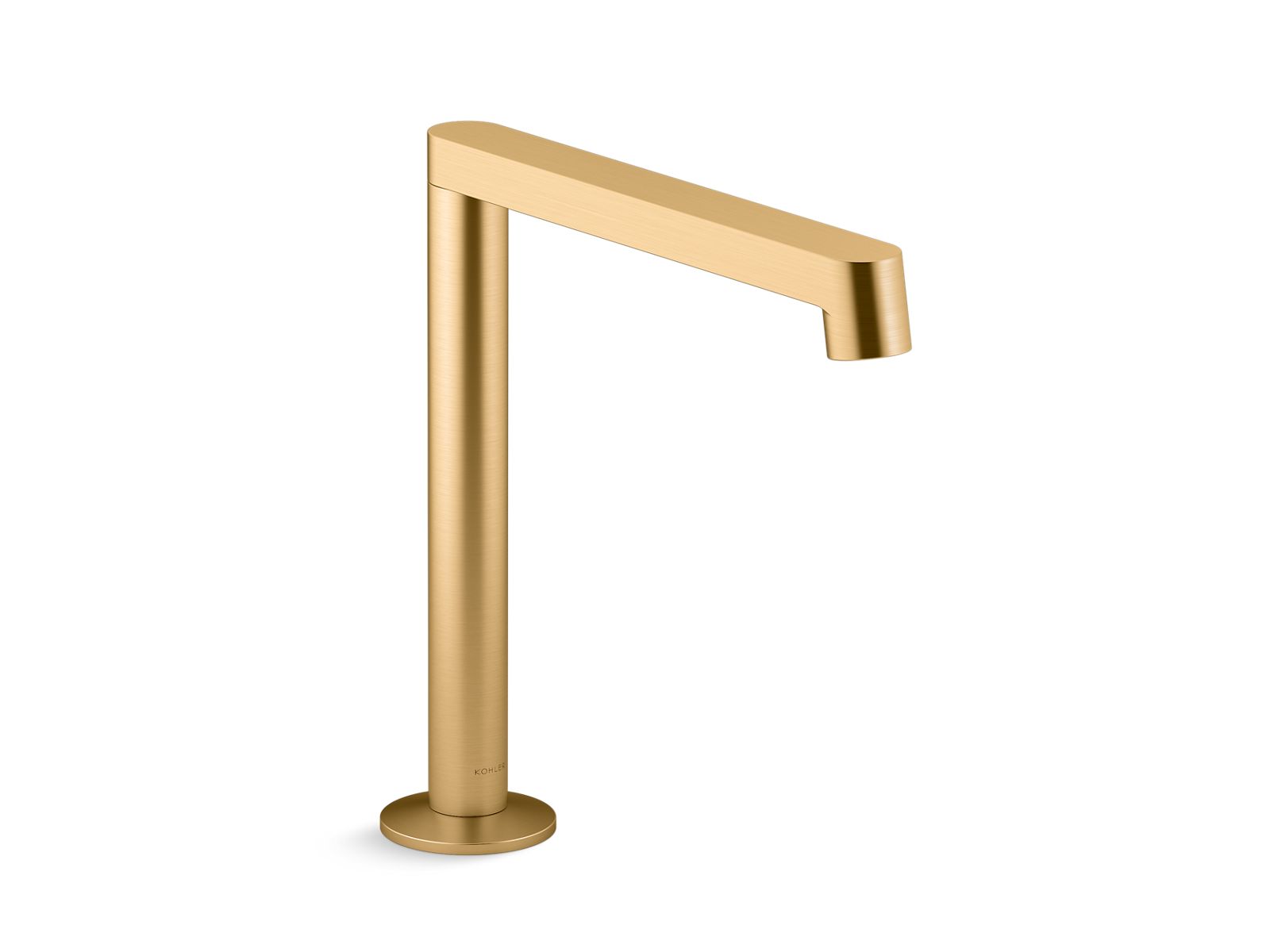 KOHLER K-77987-2MB Components Deck-Mount Bath Spout With Row Design In Vibrant Brushed Moderne Brass