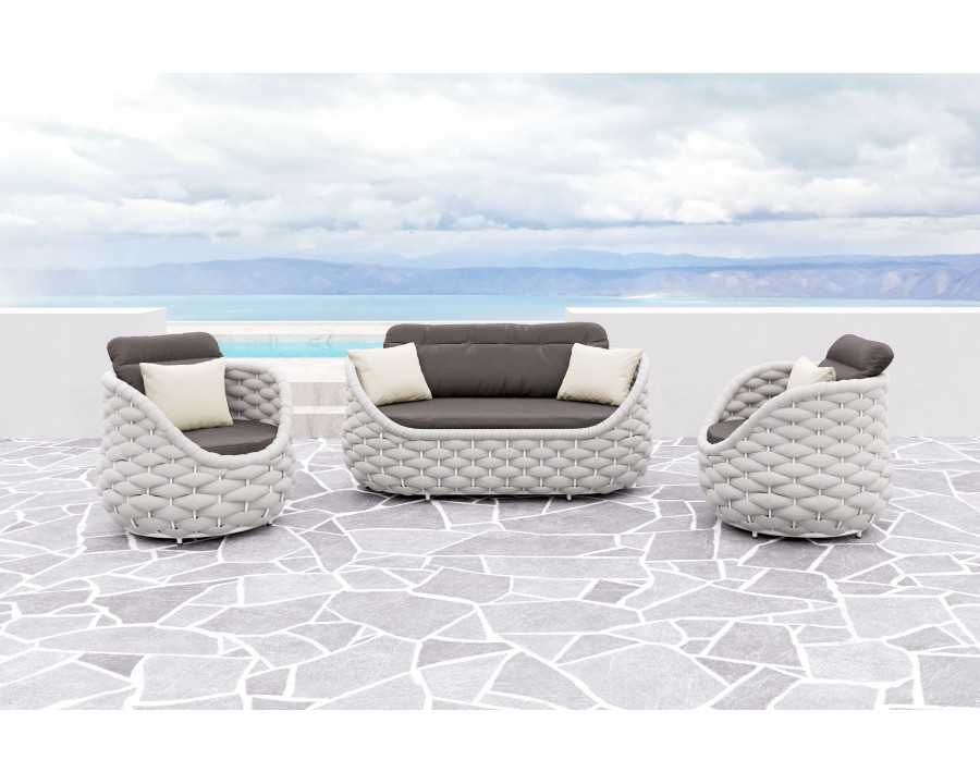 ZUO – Coral Reef Loveseat in Gray